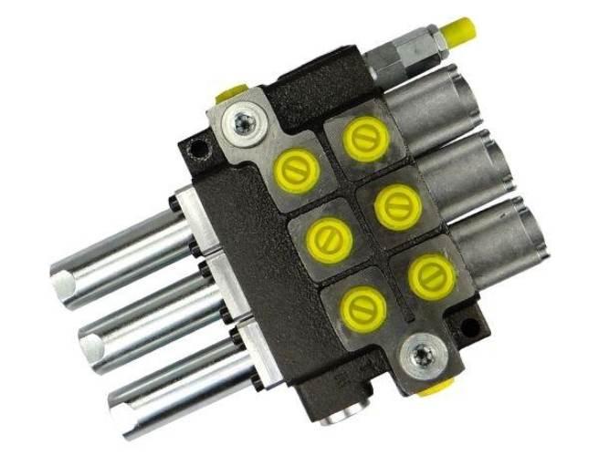 Rozdzielacz hydrauliczny 3-sekcyjny max przepływ 40L sterowany na linkę War - zdjęcie 2
