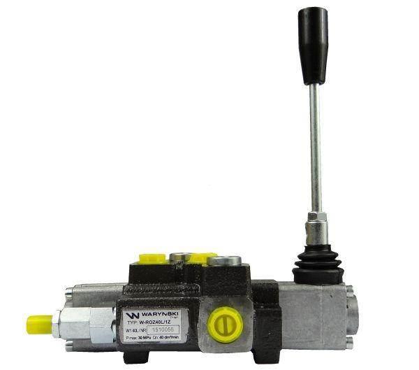 Rozdzielacz hydrauliczny 1-sekcyjny max przepływ 40L z zatrzaskiem Waryński - zdjęcie 3