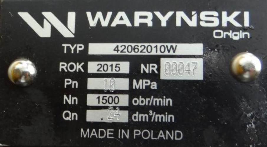 Pompa hydrauliczna PZ18AT podnośnika wzmocniona 24 l/min C-330 WARYŃSKI - zdjęcie 3