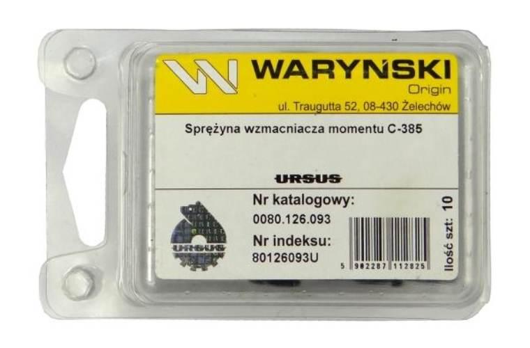Sprężyna wzmacniacza momentu dł C-385 ORYGINAŁ URSUS 10szt 80126093U - zdjęcie 3