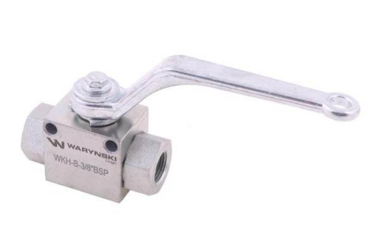 Zawór kulowy hydrauliczny 2-drogowy 2/2 - 3/8"BSP z otworami mocującymi 500