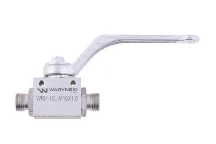 Zawór kulowy hydrauliczny 2-drogowy 2/2 M16x1.5 10L z otworami mocującymi 5