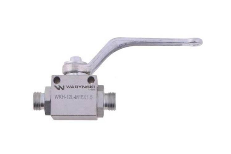 Zawór kulowy hydrauliczny 2-drogowy 2/2 M18x1.5 12L z otworami mocującymi 5 - zdjęcie 3
