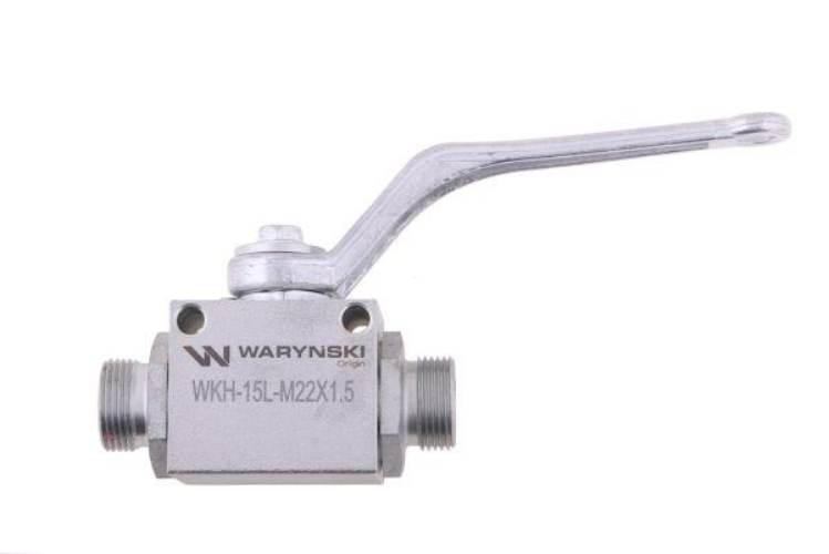Zawór kulowy hydrauliczny 2-drogowy 2/2 M22x1.5 15L z otworami mocującymi 5 - zdjęcie 3