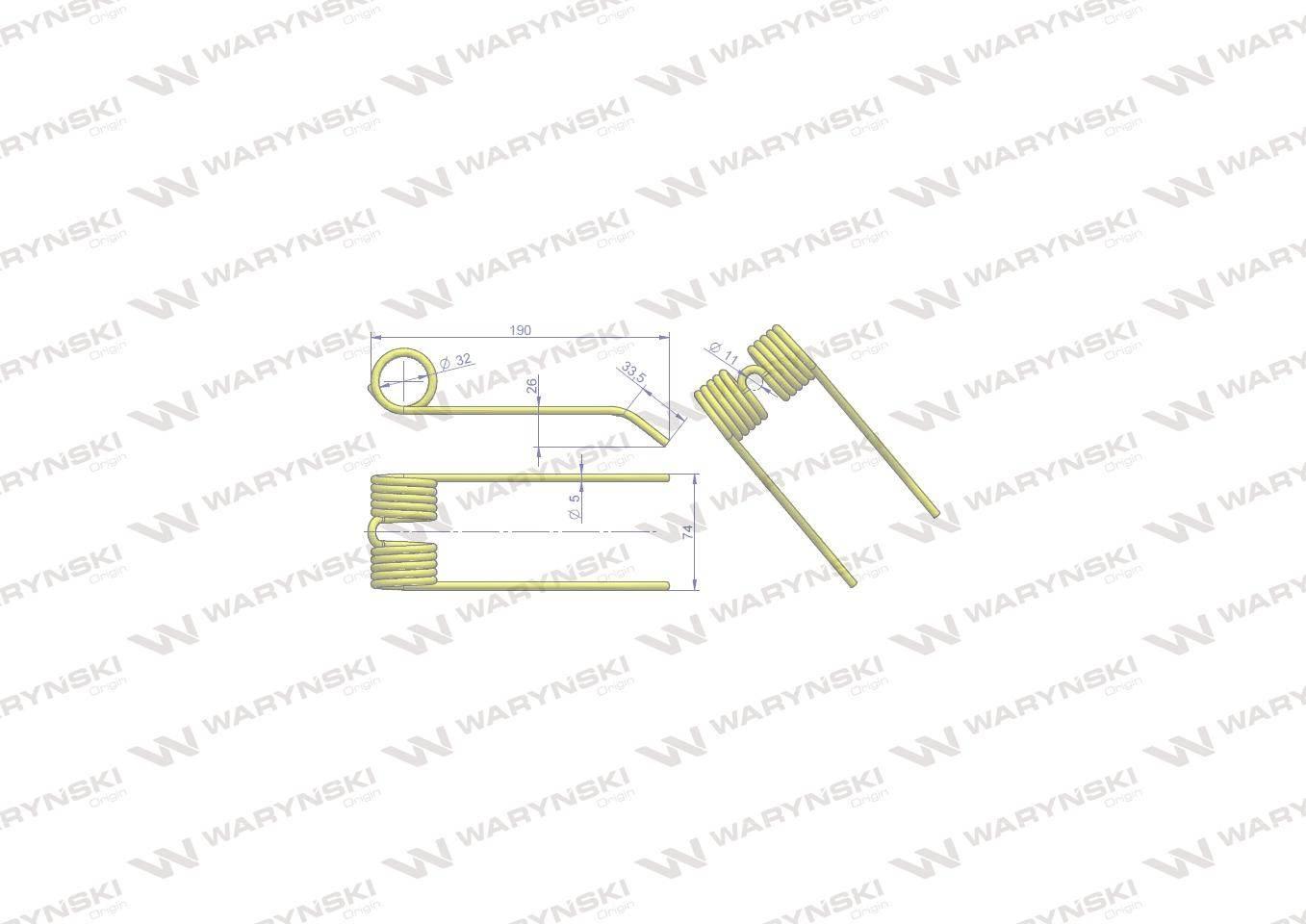 Palec podbieracza zastosowanie New Holland 80131673 Waryński W-80131673 - zdjęcie 2