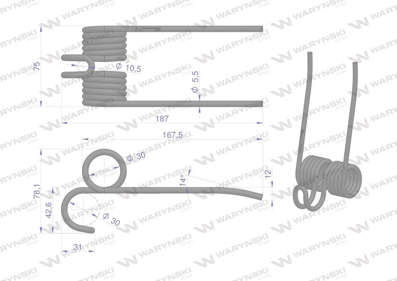 Palec podbieracza zastosowanie Prasa Zwijka Sipma WARYŃSKI W-5270101310 - zdjęcie 2