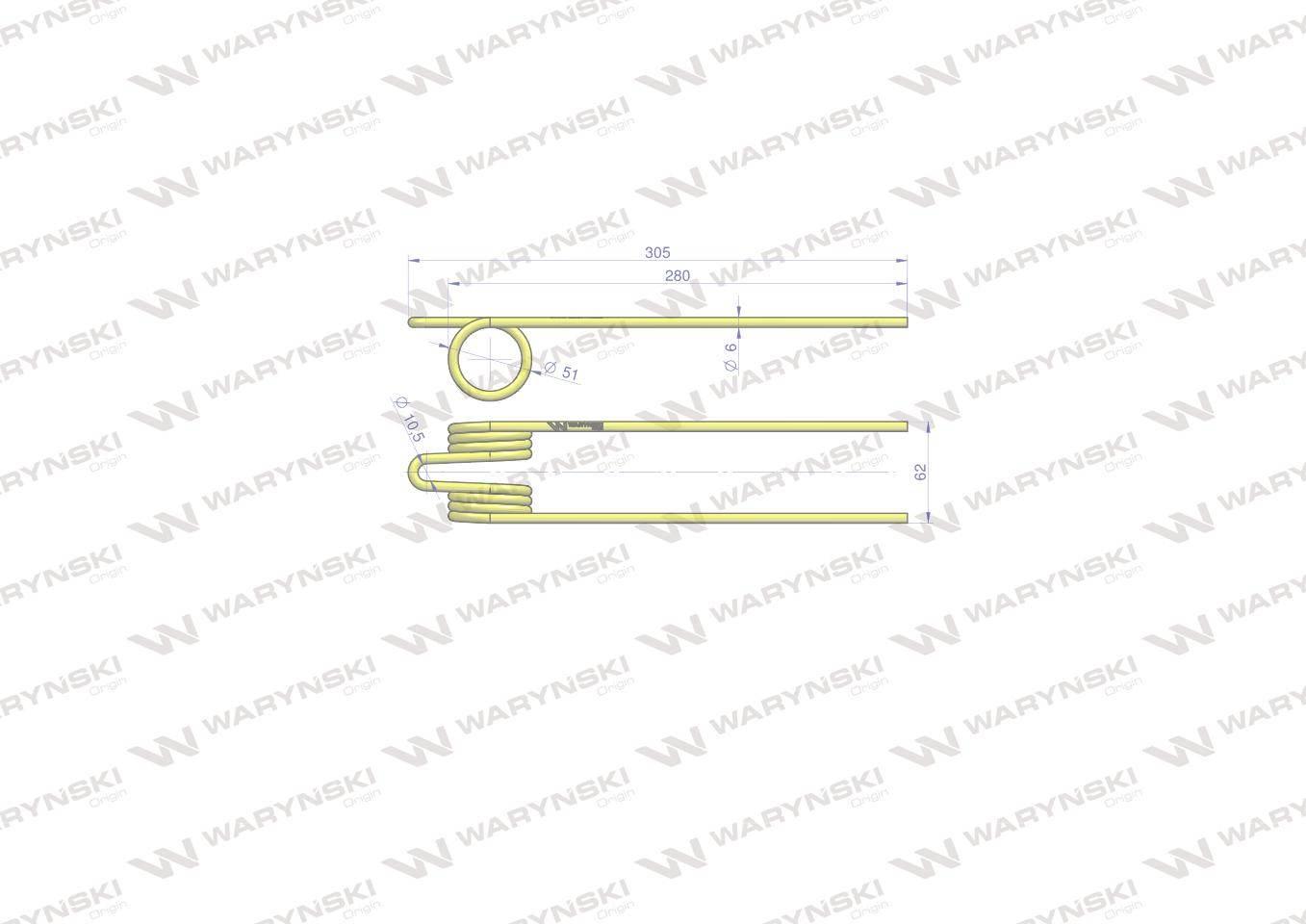 Palec Przegrabiarka Pasowa WARYŃSKI W-5234040040 - zdjęcie 2