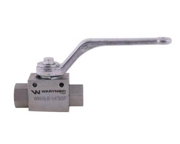 Zawór kulowy hydrauliczny 3-drogowy 3/2 - 1/4"BSP z otworami mocującymi 500 - zdjęcie 5