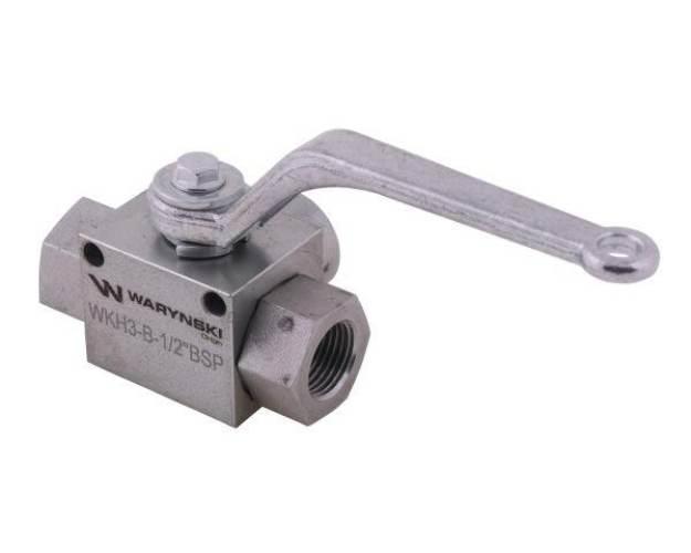 Zawór kulowy hydrauliczny 3-drogowy 3/2 - 1/2"BSP z otworami mocującymi 500