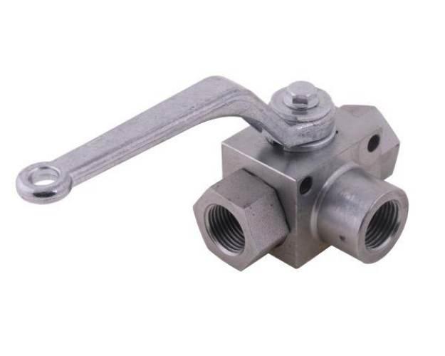 Zawór kulowy hydrauliczny 3-drogowy 3/2 - 1/2"BSP z otworami mocującymi 500 - zdjęcie 3
