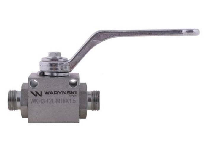 Zawór kulowy hydrauliczny 3-drogowy 3/2 M18x1.5 12L z otworami mocującymi 5 - zdjęcie 4