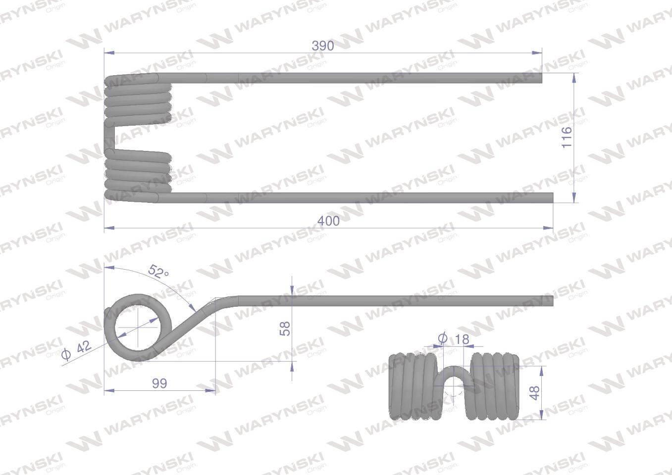 Palec przetrząsarka zastosowanie PZ Vicon WARYŃSKI W-PZ340 W-PZ340 - zdjęcie 2