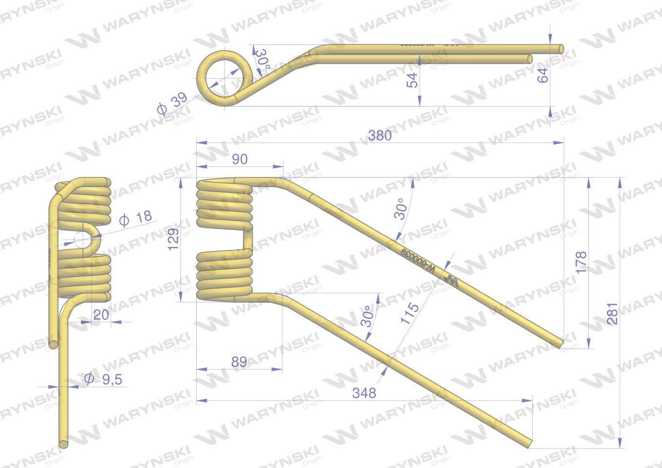 Palec karuzelowy zastosowanie Niemeyer WARYŃSKI W-600039 W-600039 - zdjęcie 2