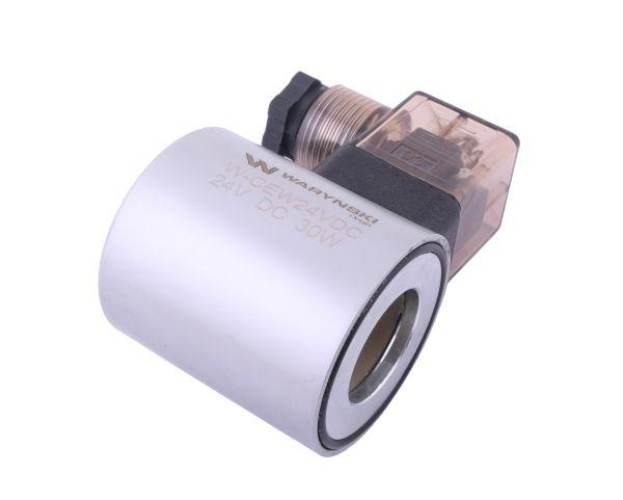 Cewka dzielnika elektrozaworu W-E38DVS6/2. W-E12DVS6/2 24V DC 30W Waryński - zdjęcie 3