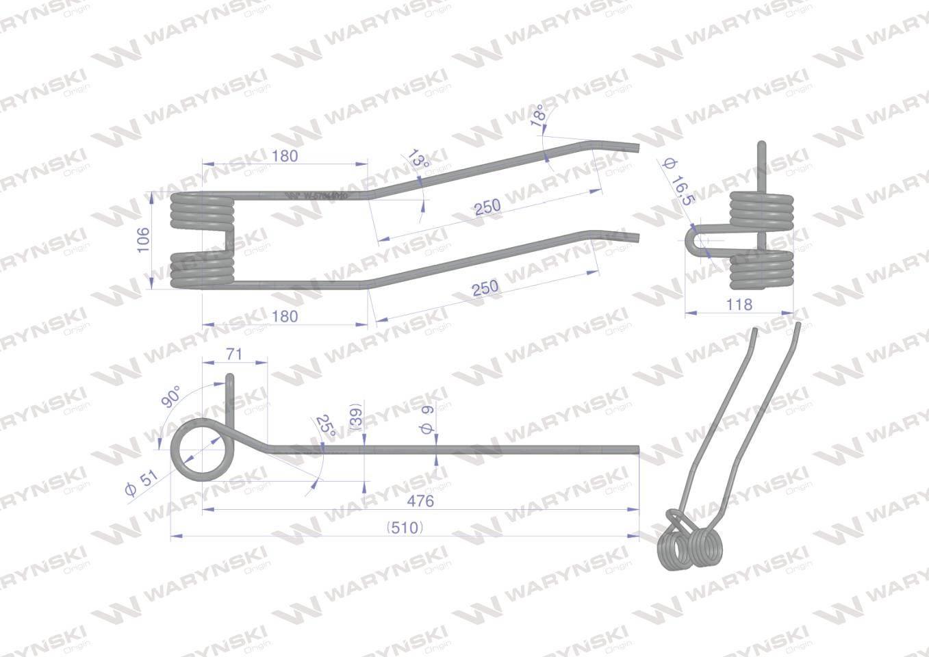 Palec zgrabiarka zastosowanie Kuhn WARYŃSKI W-57644010 W-57644010 - zdjęcie 3