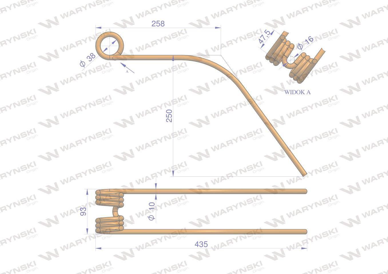 Palec zgrabiarka zastosowanie Niemeyer WARYŃSKI W-600034 W-600034 - zdjęcie 2