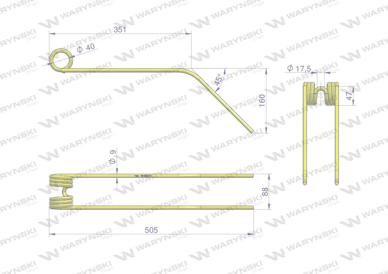 Palec zgrabiarka zastosowanie Niemeyer WARYŃSKI W-600013 W-600013 - zdjęcie 2
