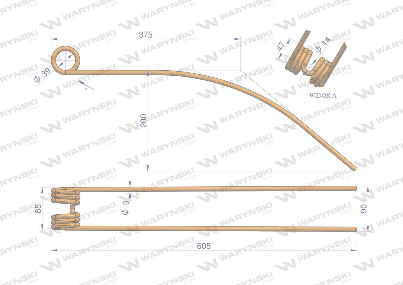 Palec zgrabiarka zastosowanie Niemeyer WARYŃSKI W-600014 W-600014 - zdjęcie 2