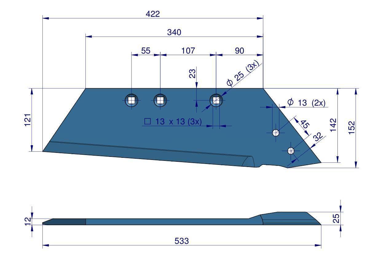 Lemiesz prawy SSP332 RABE Vulcan RM-27082701 - zdjęcie 3