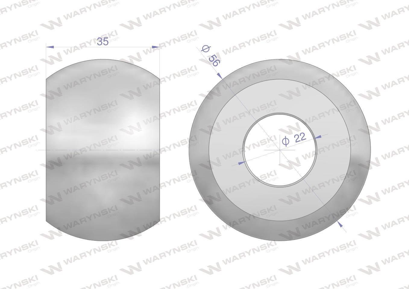 Kula hartowana kat. 1-2 56X22X35 Waryński W-879412 - zdjęcie 2