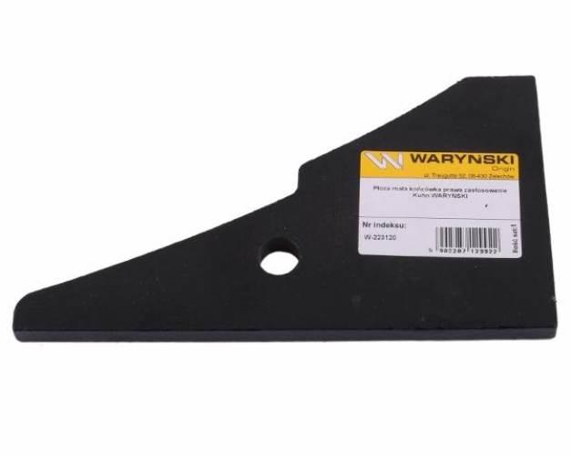 Płoza mała końcówka prawa zastosowanie Kuhn stal borowa WARYŃSKI W-223120