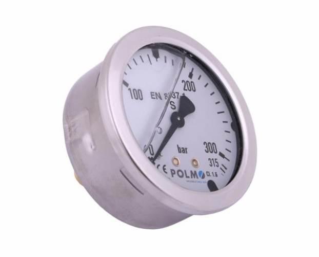 Manometr glicerynowy M63 0-315 bar tylne przyłącze G1/4" POLMO
