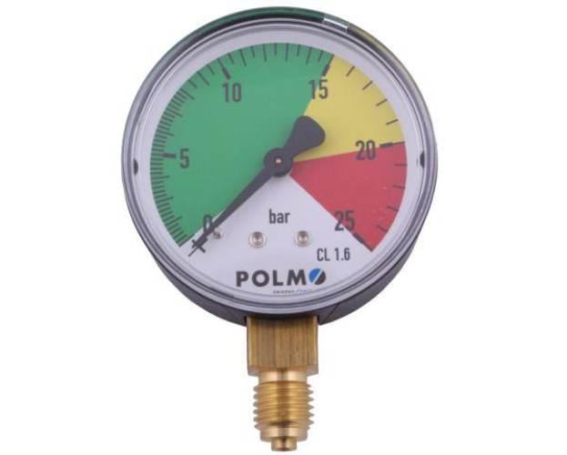 Manometr suchy M63 0-25 bar gwint M12x1.5 dolne przyłącze. Opryskiwacz POLM - zdjęcie 2