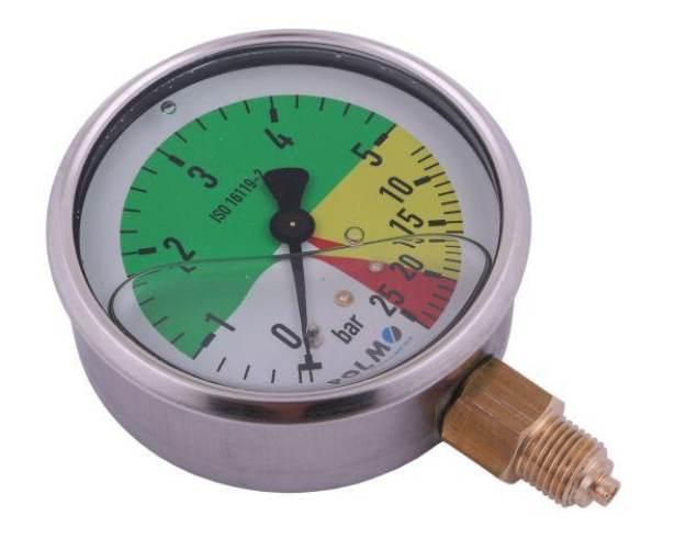 Manometr glicerynowy M80 0-5/25 bar gwint G1/4" dolne przyłącze. do Opryski