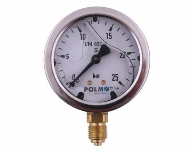 Manometr glicerynowy M63 0-25 bar dolne przyłącze G1/4" POLMO - zdjęcie 2