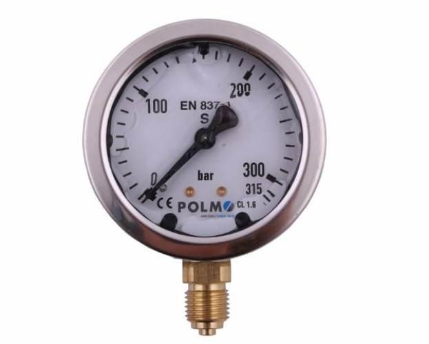 Manometr glicerynowy M63 0-315 bar dolne przyłącze G1/4" POLMO - zdjęcie 2