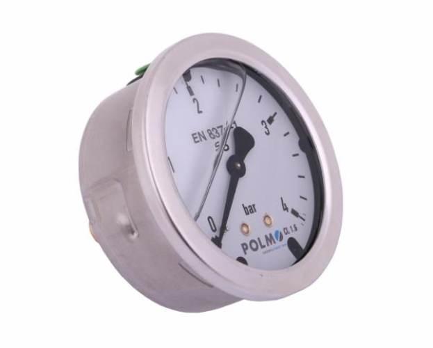 Manometr glicerynowy M63 0-4 bar tylne przyłącze G1/4" POLMO MGH63KG14T4P