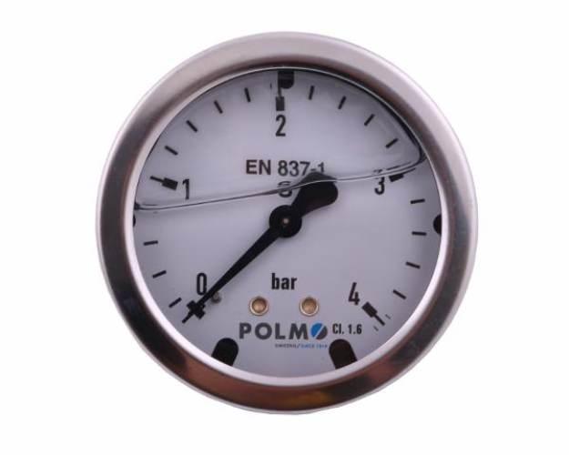 Manometr glicerynowy M63 0-4 bar tylne przyłącze G1/4" POLMO MGH63KG14T4P - zdjęcie 2