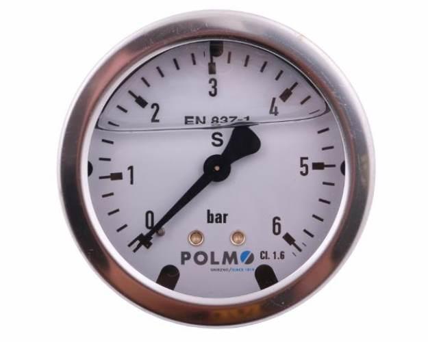 Manometr glicerynowy M63 0-6 bar tylne przyłącze G1/4" POLMO MGH63KG14T6P - zdjęcie 2