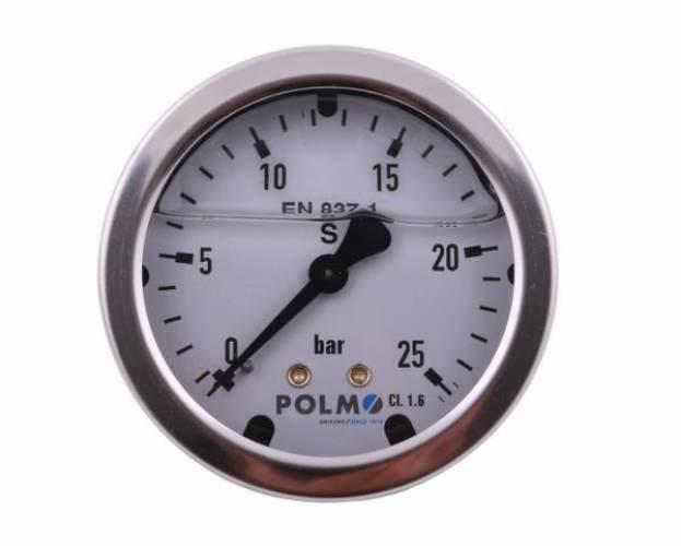 Manometr glicerynowy M63 0-25 bar tylne przyłącze G1/4" POLMO - zdjęcie 2
