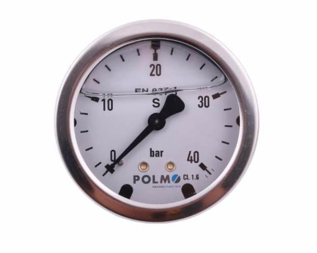 Manometr glicerynowy M63 0-40 bar tylne przyłącze G1/4" POLMO - zdjęcie 2