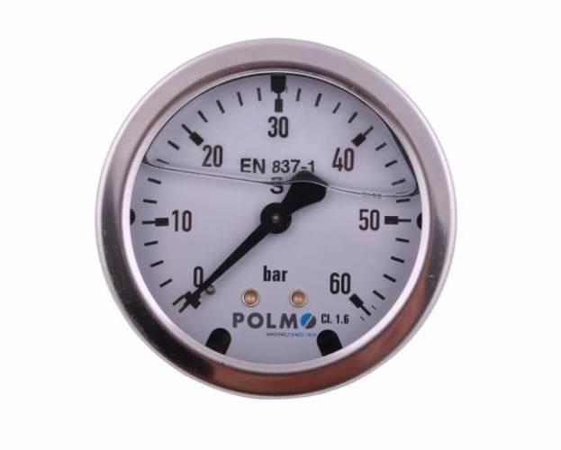 Manometr glicerynowy M63 0-60 bar tylne przyłącze G1/4" POLMO - zdjęcie 2