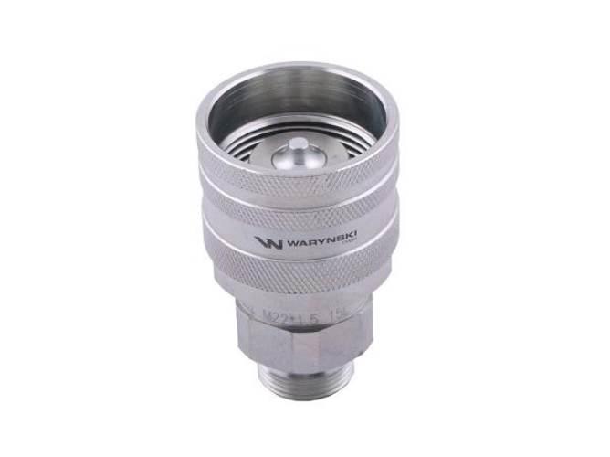 Szybkozłącze hydrauliczne skręcane wtyczka M22x1.5 gwint zewnętrzny 300bar - zdjęcie 4