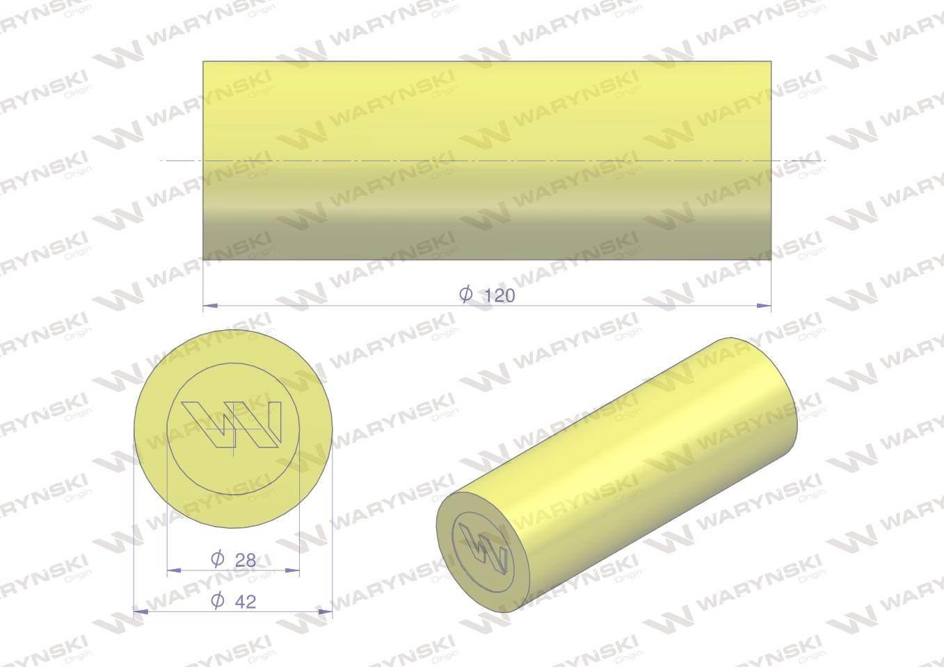Amortyzator poliuretanowy walec 42x120 WARYŃSKI 4szt W-2842120 - zdjęcie 2