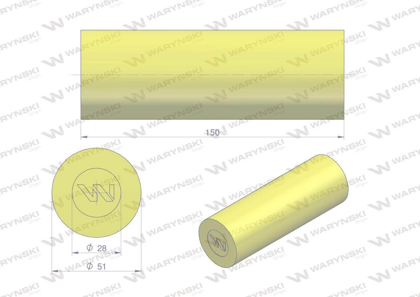 Amortyzator poliuretanowy walec 51x150 WARYŃSKI 4szt W-2851150 - zdjęcie 2