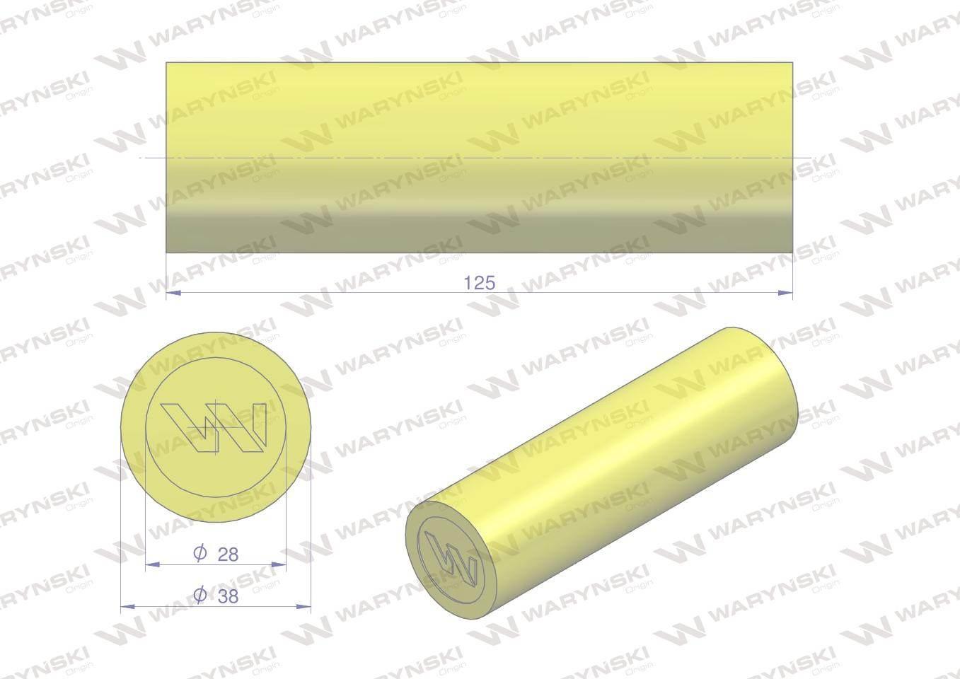 Amortyzator poliuretanowy walec 38x125 WARYŃSKI 4szt W-2838125 - zdjęcie 2