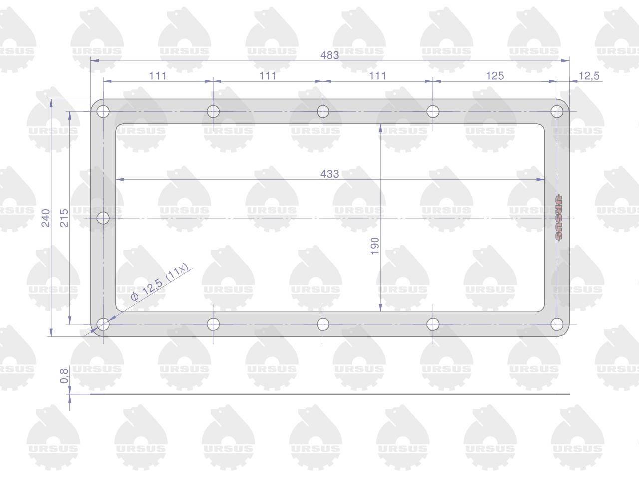 Uszczelka podnośnika krążelit 0.8mm C-360 ORYGINAŁ URSUS 5szt 50448090U - zdjęcie 2