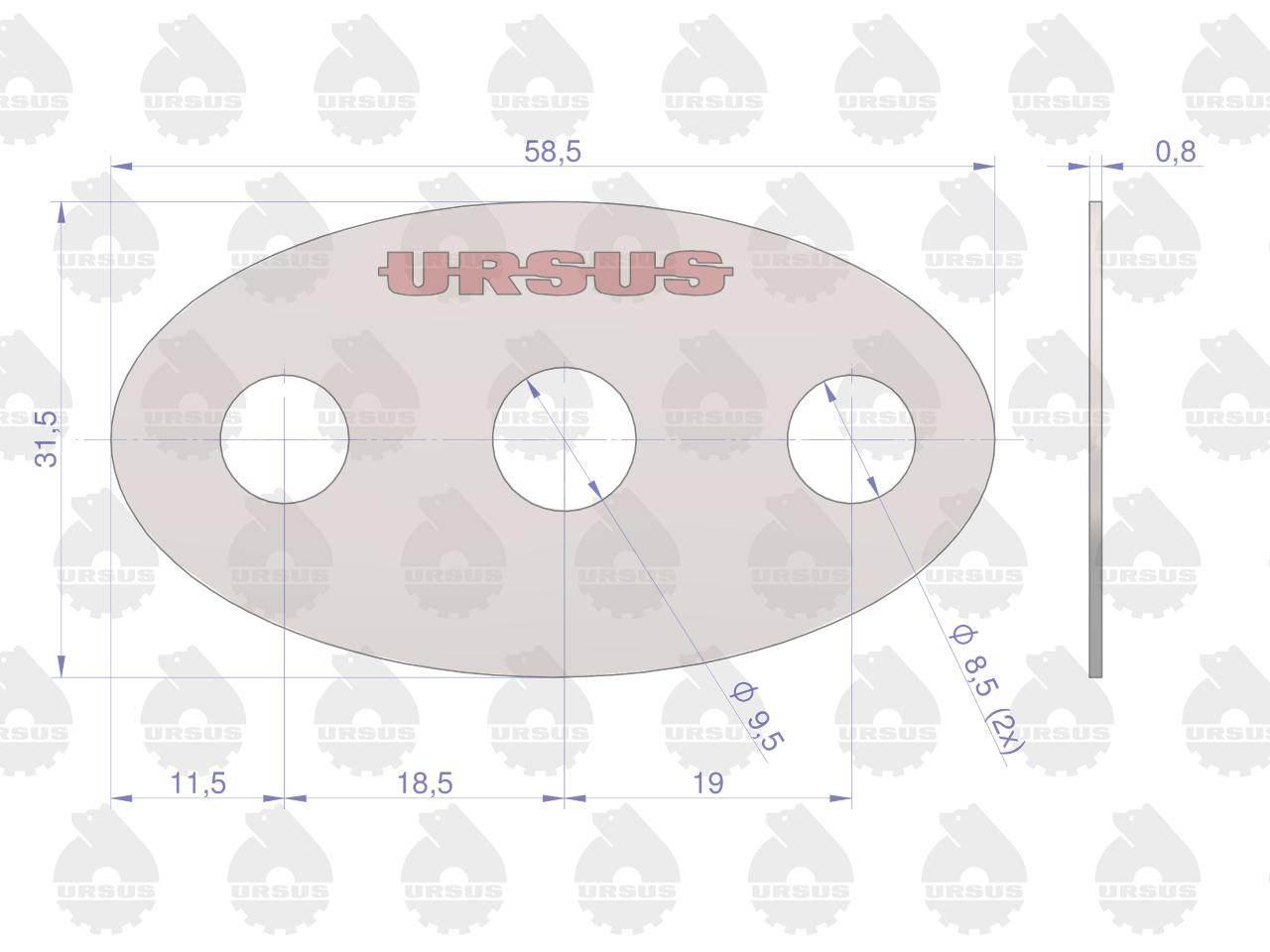 Uszczelka przewodu olejowego turbosprężarki krążelit 0.8mm C-385 ORYGINAŁ U - zdjęcie 2