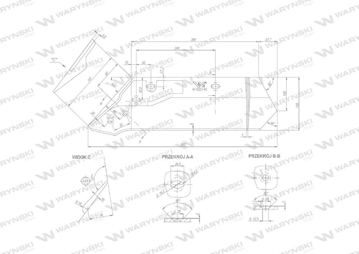 Eurolemiesz prawy 14" 622140 zastosowanie Kuhn Losange Waryński W-622140 - zdjęcie 3