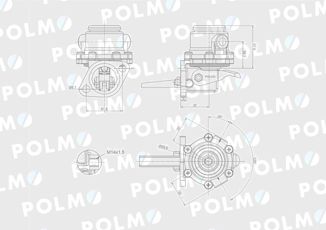Pompa zasilająca F312.200.710.041 POLMO F31220071P - zdjęcie 2
