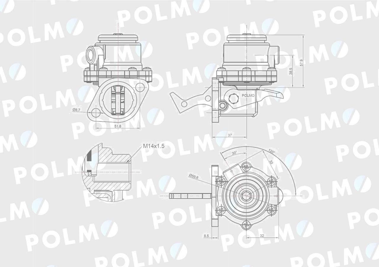 Pompa zasilająca 12272156 POLMO 12272156P - zdjęcie 2