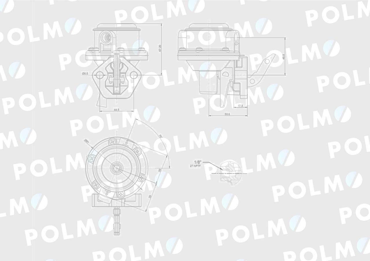 Pompa zasilająca AJ52379 POLMO DD13483P - zdjęcie 2