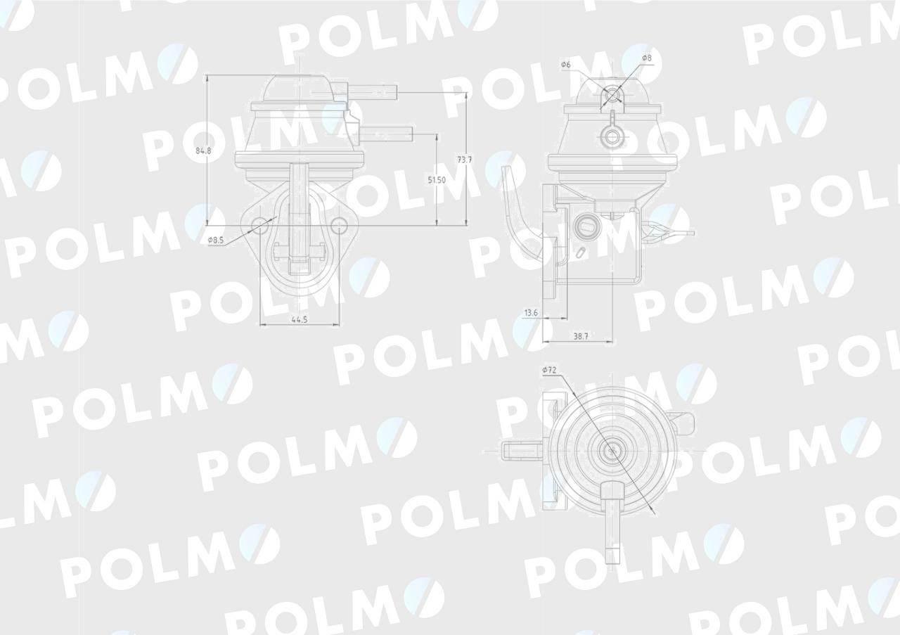 Pompa zasilająca RE527115 POLMO RE38009P - zdjęcie 2