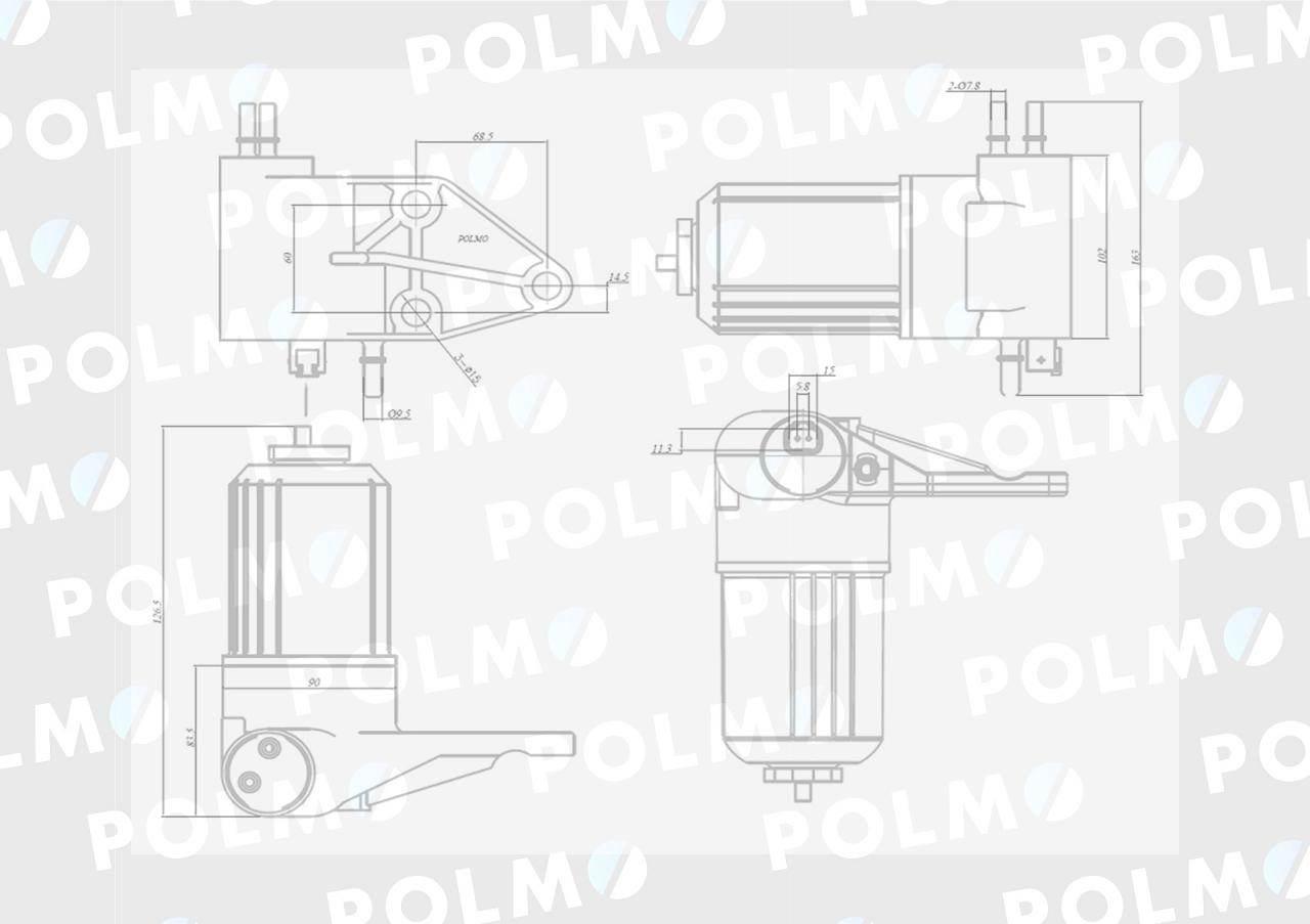 Pompa zasilająca n.typ elektryczna z filtrem 4132A015 POLMO 4132A016P - zdjęcie 3