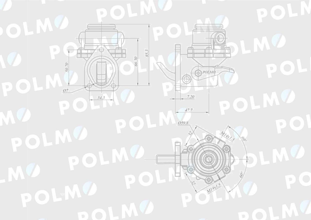 Pompa zasilająca 04231021. F150204710012 POLMO 2134511P - zdjęcie 2