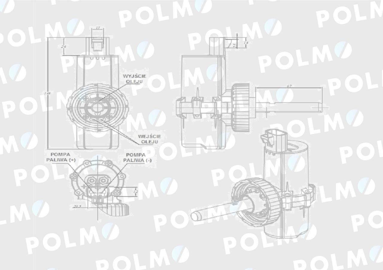 Pompa zasilająca RE505825 POLMO RE509530P - zdjęcie 3